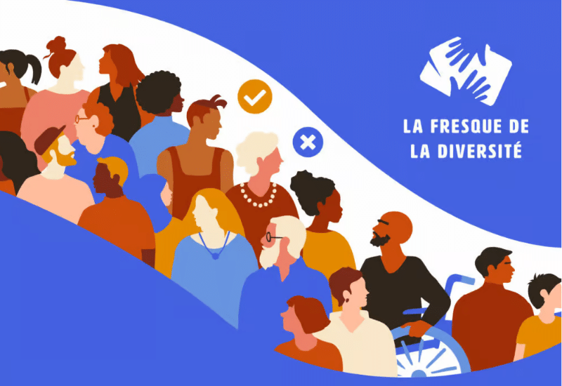 Image Fresque de la diversité "Participez à la Fresque de la Diversité dans les Hauts de Seine ! Un atelier interactif pour sensibiliser vos équipes aux enjeux de l’inclusion et de l’égalité en entreprise."